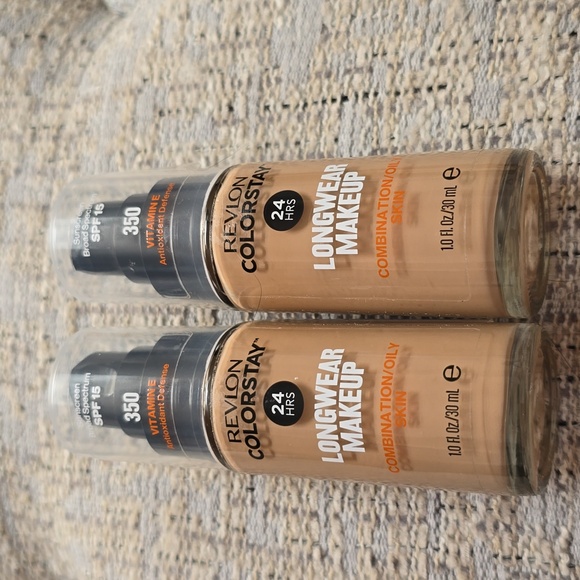 REVLON BRAND COLORSTAY LONGWEAR MAKEUP FOUNDATION #350 RICH TAN BUNDLE OF 2 - Picture 1 of 5